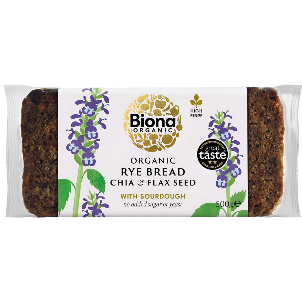 Biona Organic Bread - Rye Chia Flax X 7 X 500g
