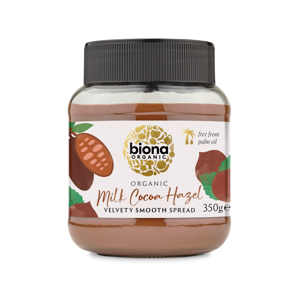 Biona Organic Chocolate Spread - Milk Chocolate & Hazel X 6 X 350g