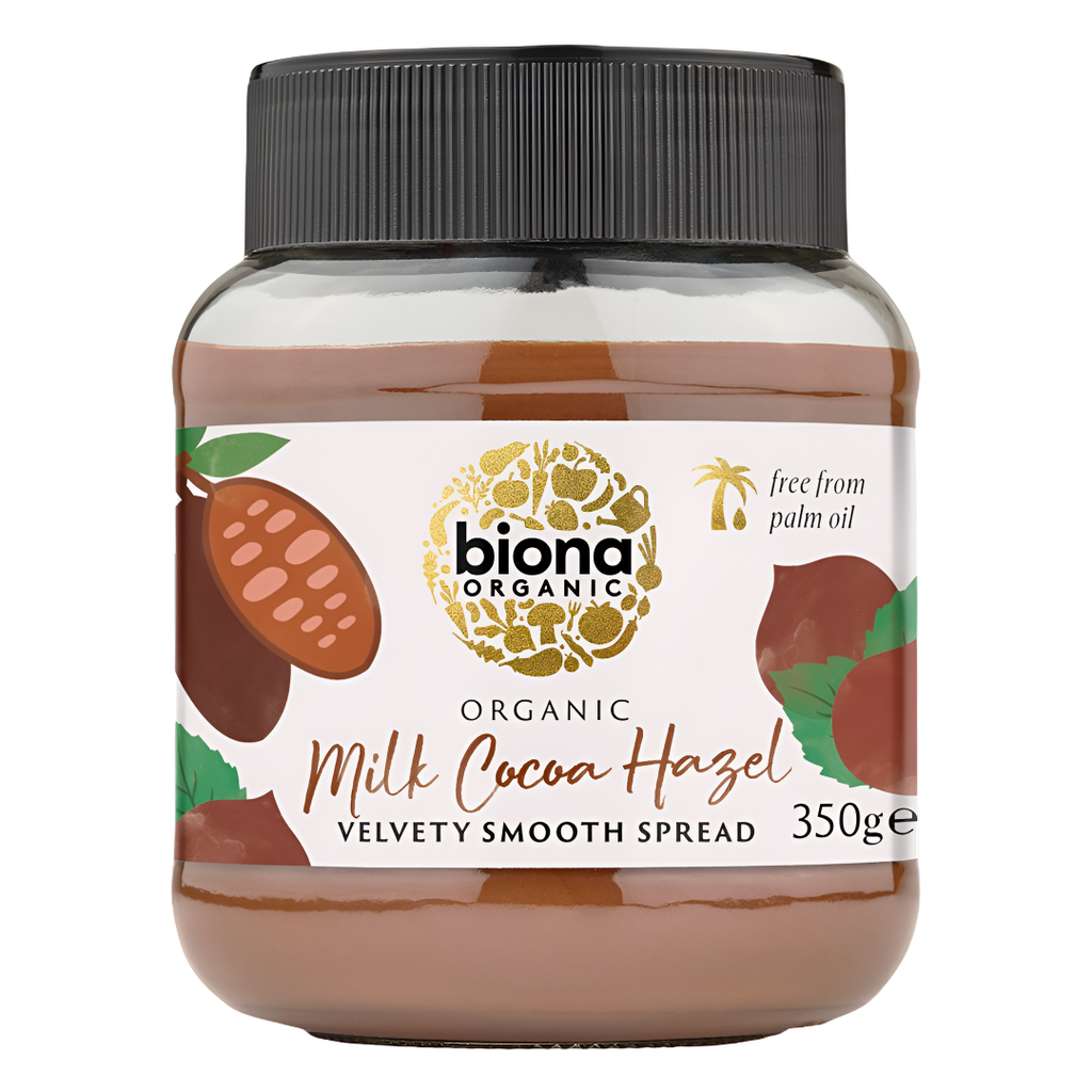 Biona Organic Chocolate Spread - Milk Chocolate & Hazel X 6 X 350g