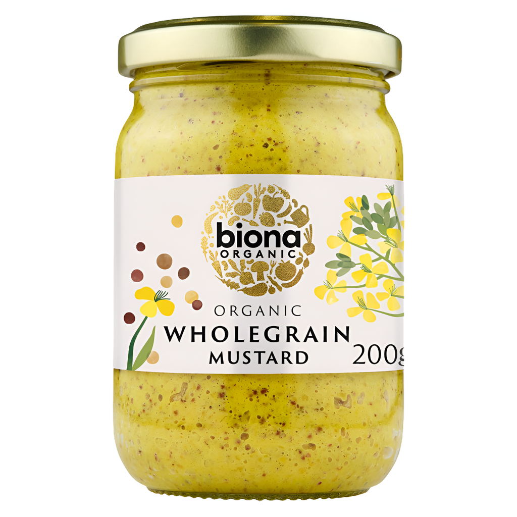 Biona Organic Mustard - Wholegrain X 6 X 200g