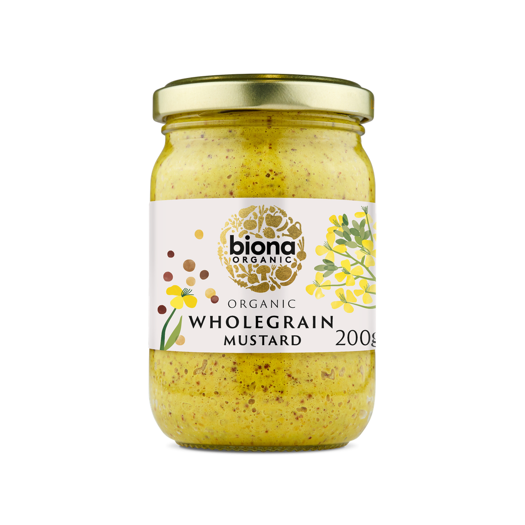Biona Organic Mustard - Wholegrain X 6 X 200g