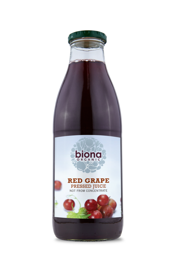 Biona Organic Pressed Fruit Juice - Red Grape X 6 X 750ml