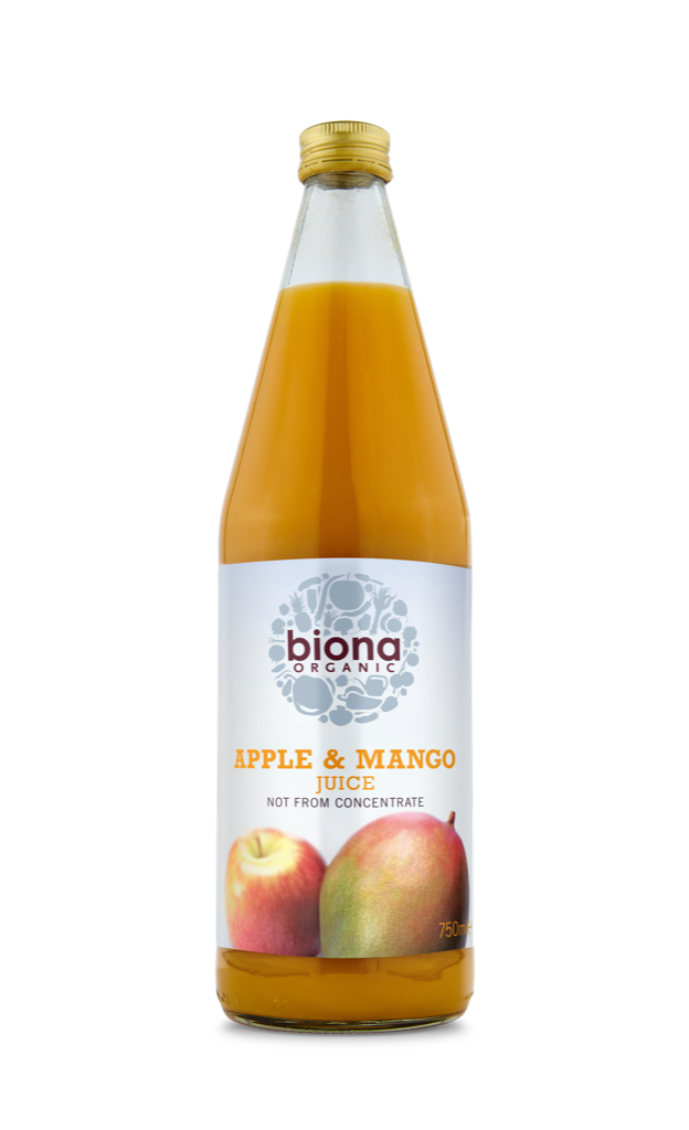 Biona Organic Pressed Fruit Juice - Apple & Mango X 6 X 750ml
