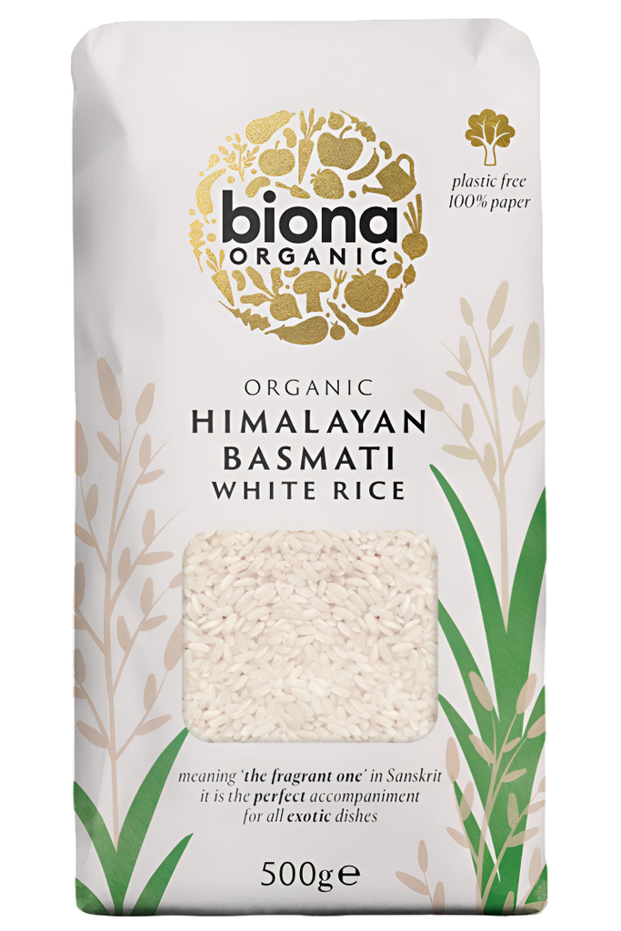 Biona Organic Rice - Basmati White X 6 X 500g