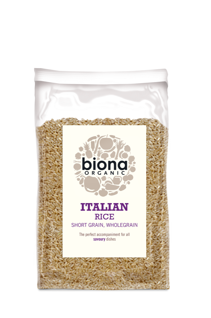 Biona Organic Rice - Italian Brown Short Grain X 6 X 500g