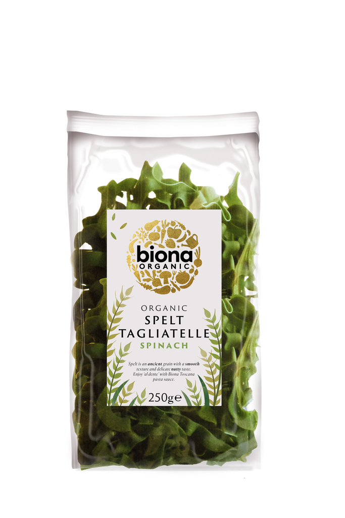 Biona Organic SPELT Pasta - Tagliatelle Spinach Artisan 250g