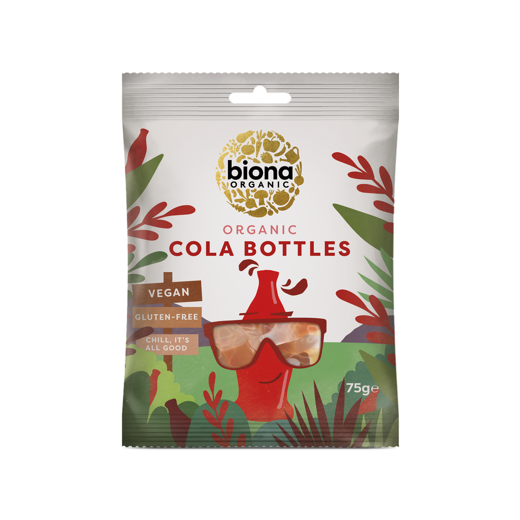 Biona Organic Sweets - Cool Cola Bottles X 10 X 75g