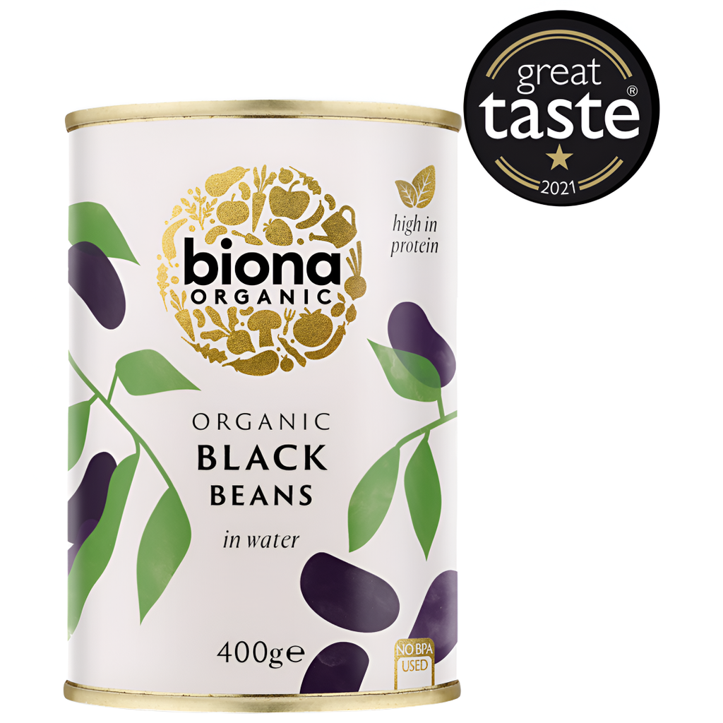 Biona Organic Veg & Pulse Cans - Black Beans X 6 X 400g