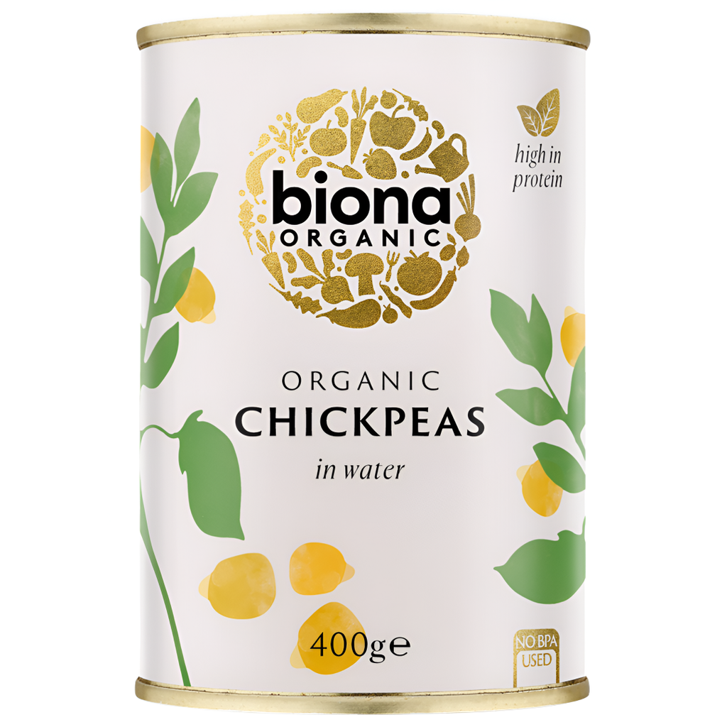 Biona Organic Veg & Pulse Cans - Chick Peas X 6 X 400g