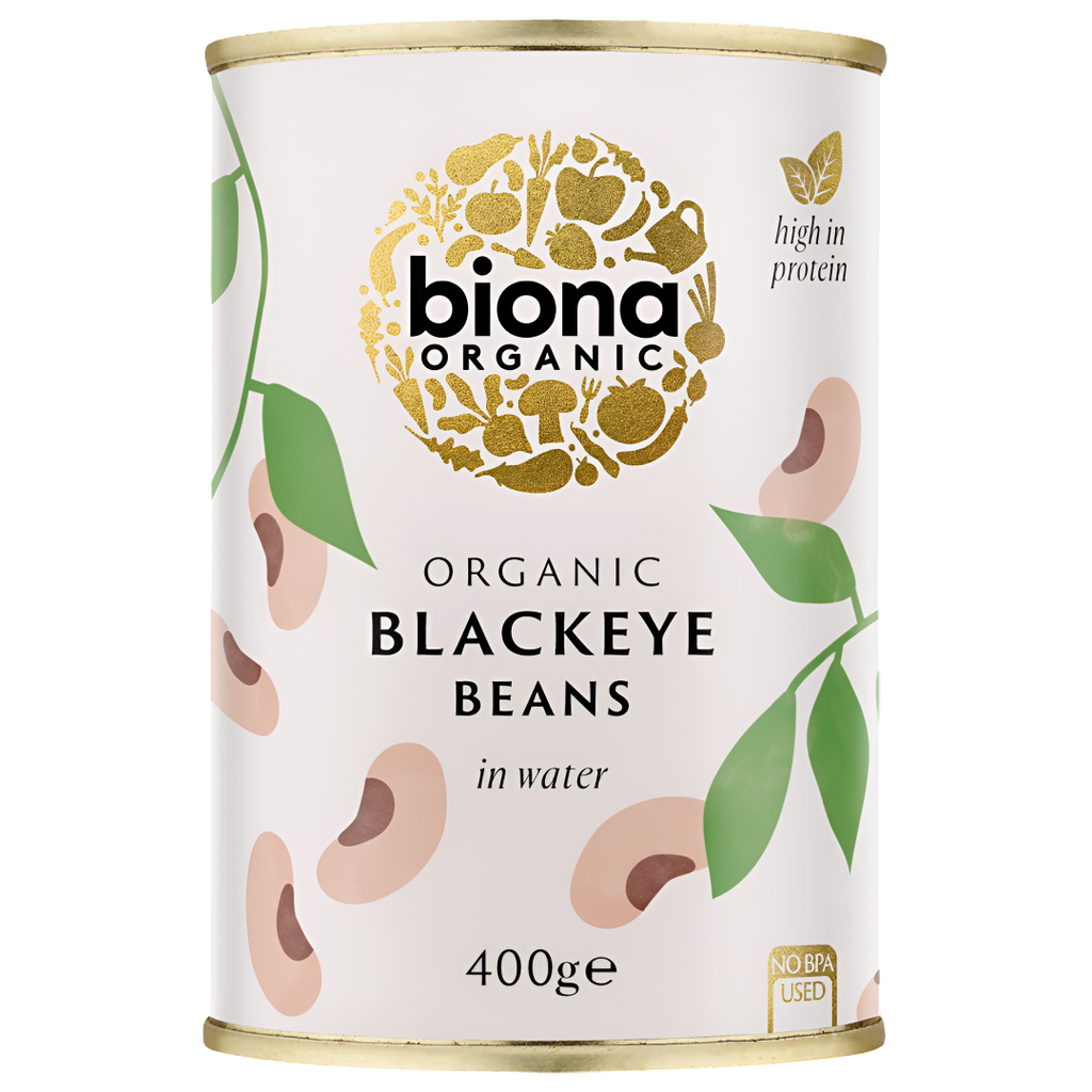 Biona Organic Veg & Pulse Cans - Blackeye Beans X 6 X 400g