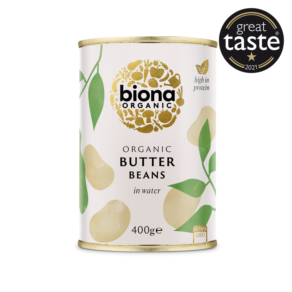 Biona Organic Veg & Pulse Cans - Butter Beans X 6 X 400g