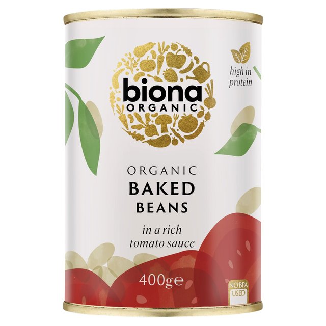 Biona Organic Veg & Pulse Cans - Baked Beans Tomato Sauce X 12 X 400g