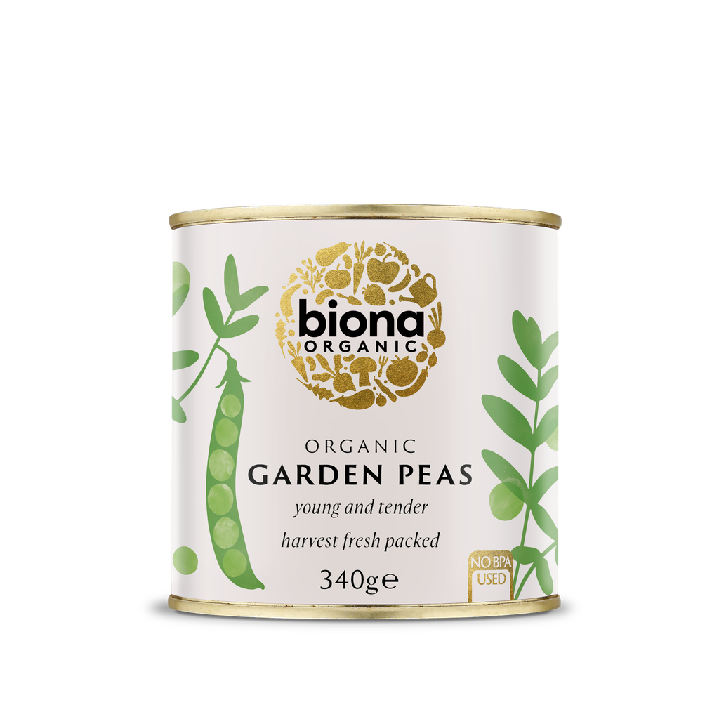 Biona Organic Veg & Pulse Cans - Garden Peas X 6 X 340g