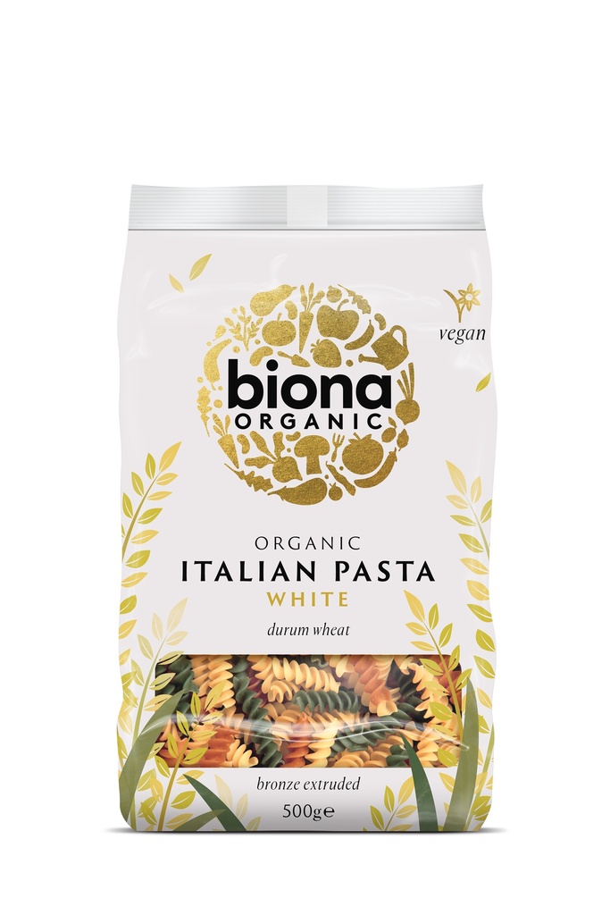 Biona Organic Wheat Pasta - Tri Colore Fusilli 500g