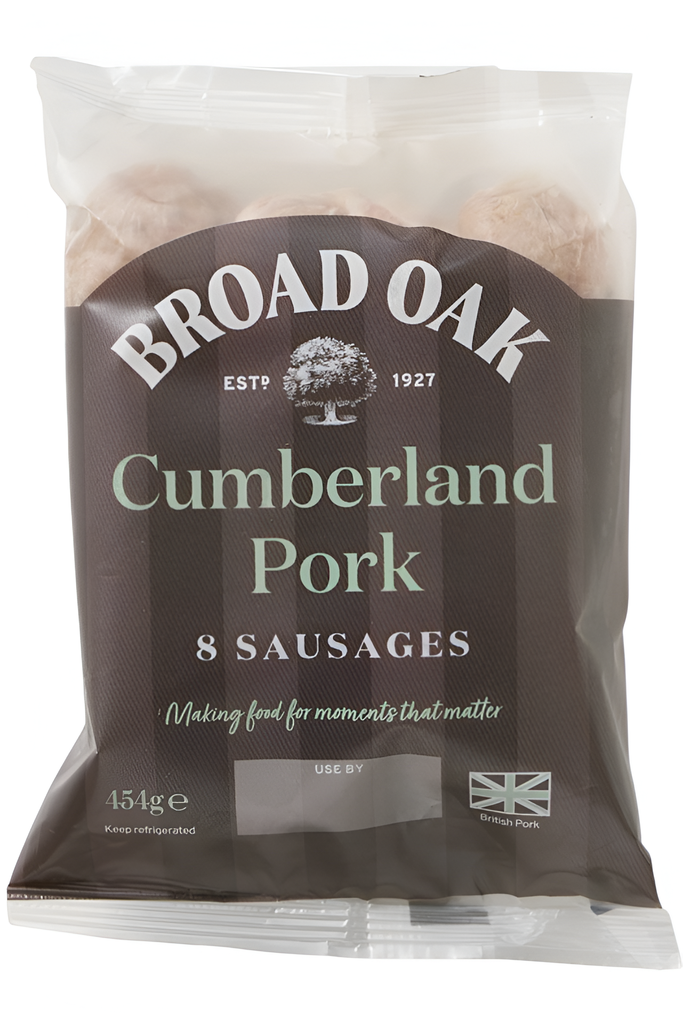 Broad Oak Pork Sausages - Cumberland 454g