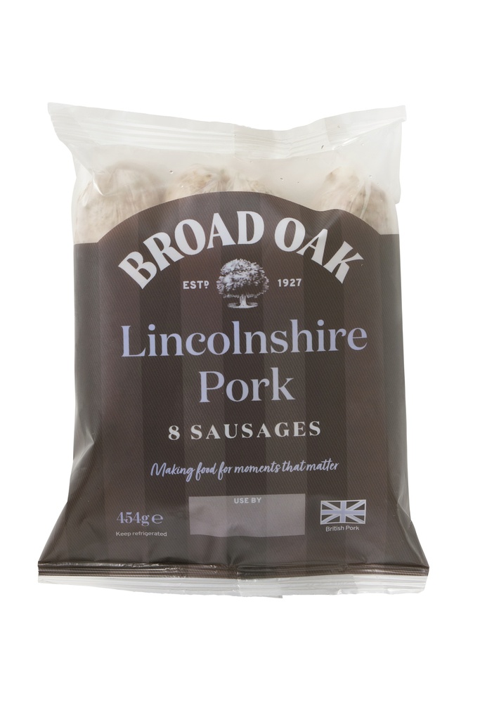 Broad Oak Pork Sausages - Lincolnshire 454g