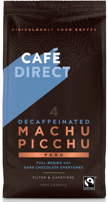 Cafe Direct Coffee - GROUND DECAF Machu Picchu FCR0005 X 6 X 200g