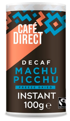 Cafe Direct INSTANT Coffee - Decaf Machu Picchu X 6 X 100g