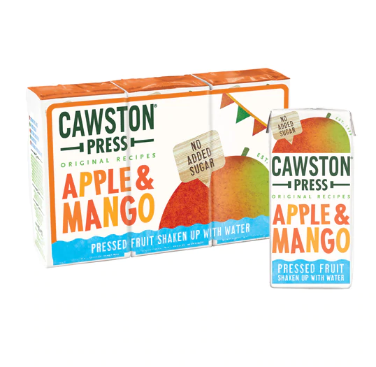 [25% OFF] Cawston Press Kids Fruit Water - Apple & Mango (3x200ml) X 6 X 600ml