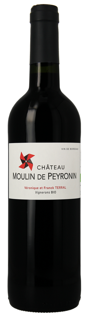 Chateau Moulin de Peyronin Organic Red Wine - Rouge 2020 Bordeaux France 13% ABV X 6 X 750ml FRANCE