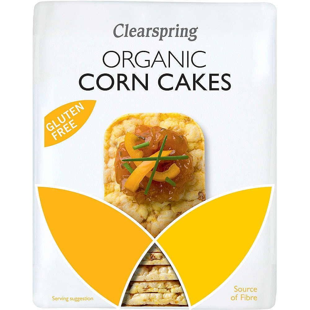 Clearspring Organic Rice & Corn Cakes - Corn Cakes GR201 X 12 X 130g