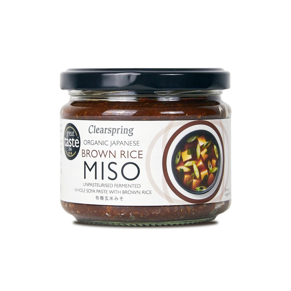 Clearspring Organic Japanese Miso - Brown Rice Miso Jar CS446 X 6 X 300g