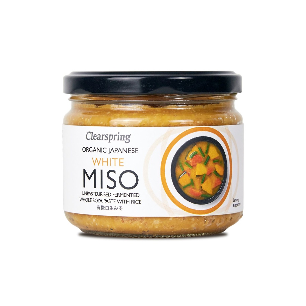 Clearspring Organic Japanese Miso - Unpasteurised White Miso JAR MIS0503 X 6 X 270g