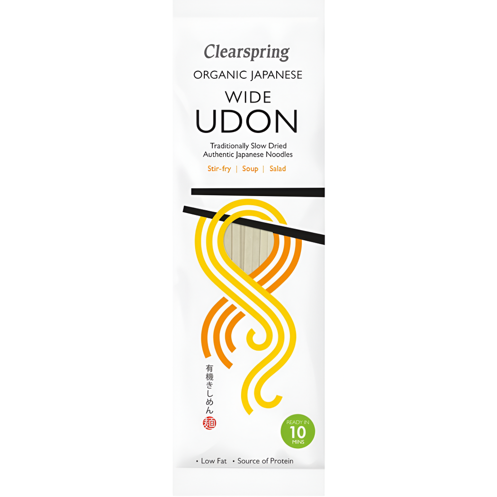 Clearspring Organic Noodles - Japanese Wide Udon NDL0206.200A X 12 X 200g
