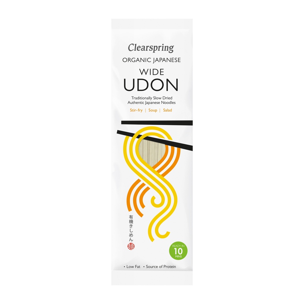 Clearspring Organic Noodles - Japanese Wide Udon NDL0206.200A X 12 X 200g
