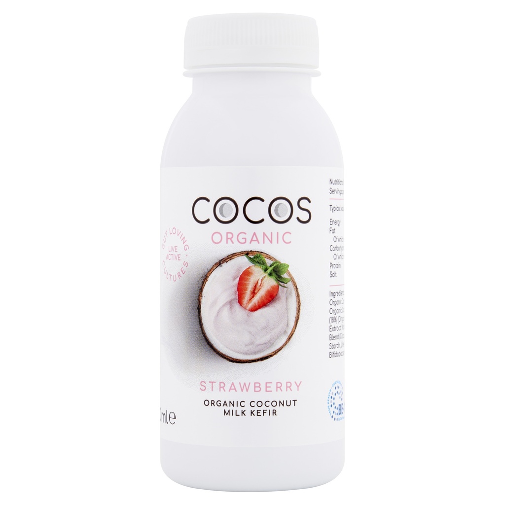 Cocos Organic Coconut Kefir Drinks - Strawberry 200ml