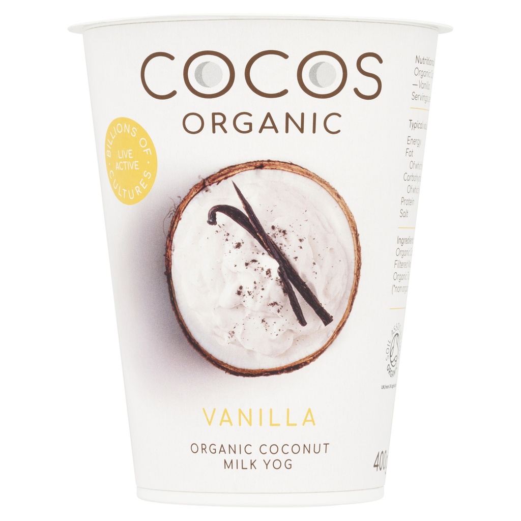 Cocos Organic Vegan Coconut Yoghurt - LARGE Vanilla 400g
