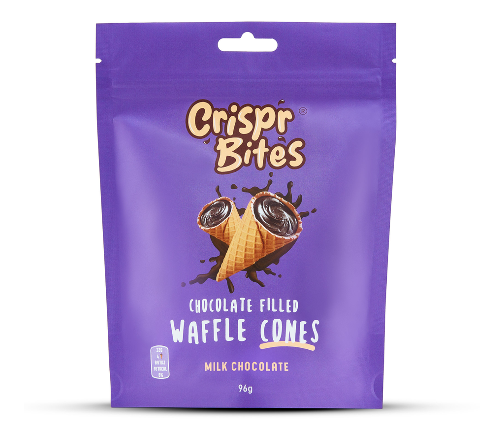 Crispr Bites Waffle Cones - Chocolate Filled Milk X 9 X 96g
