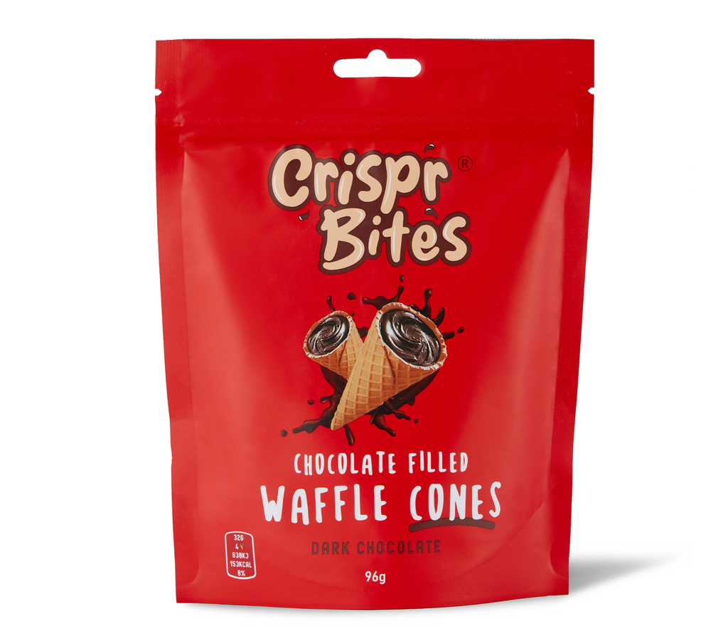 Crispr Bites Waffle Cones - Chocolate Filled Dark X 9 X 96g