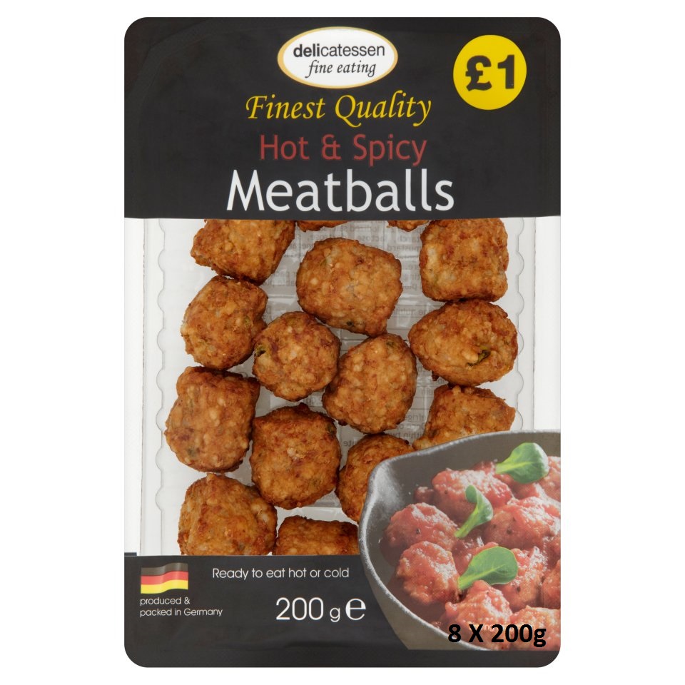 Delicatessen Meatballs PM £1 - Hot & Spicy 200g