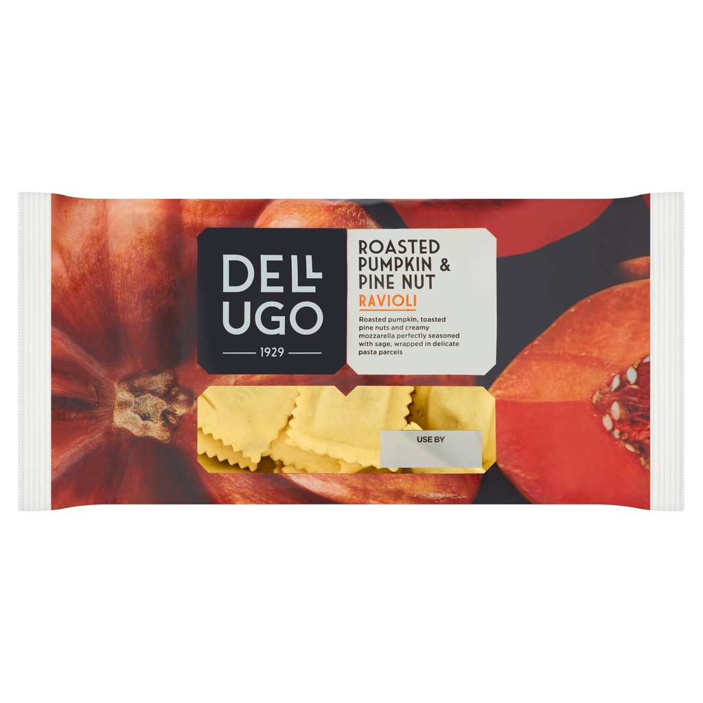 Dell Ugo Fresh Filled Pasta - Pumpkin and Pinenut Ravioli 250g