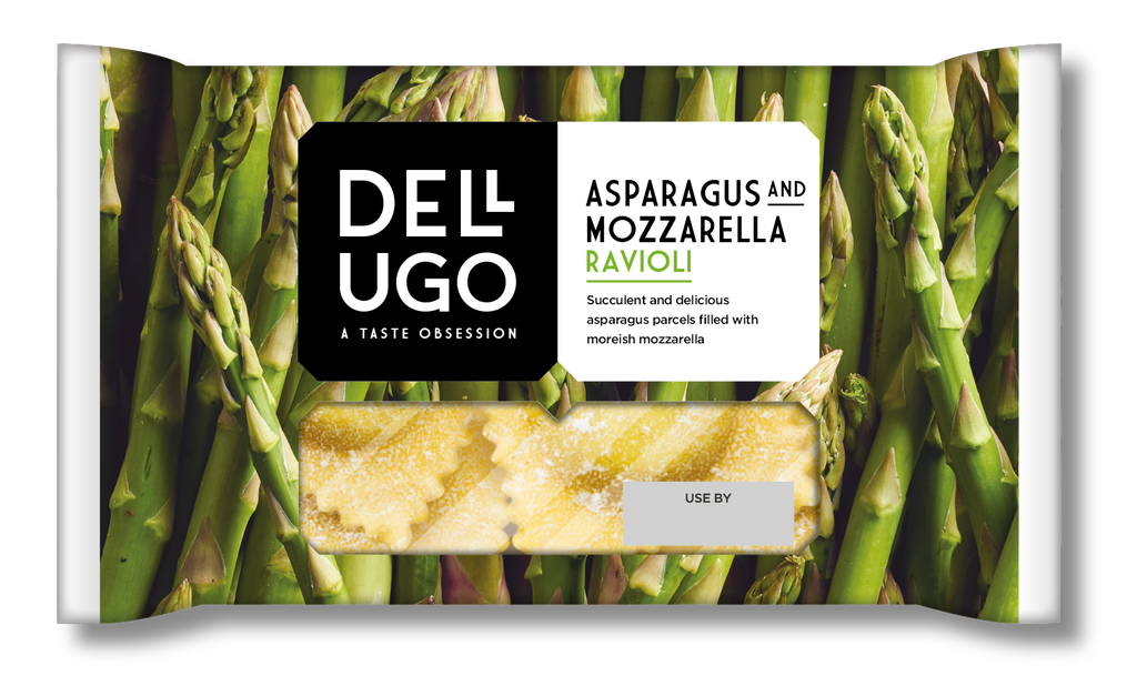 Dell Ugo Fresh Filled Pasta - Ravioli Asparagus & Mozzarella 250g