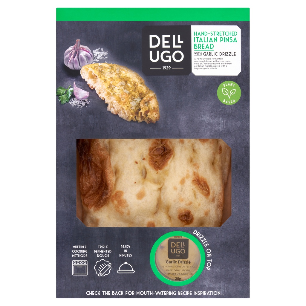 Dell Ugo Fresh Pinsa Bread - With Garlic Oil 220g