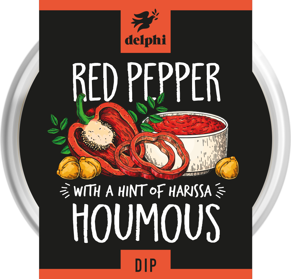 Delphi Dips - Chargrilled Pepper Houmous 170g