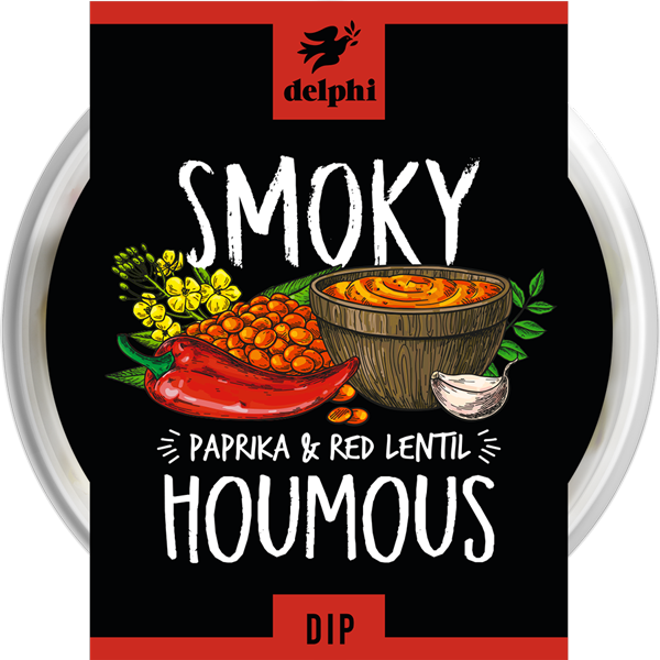 Delphi Dips - Paprika and Lentil Houmous 170g