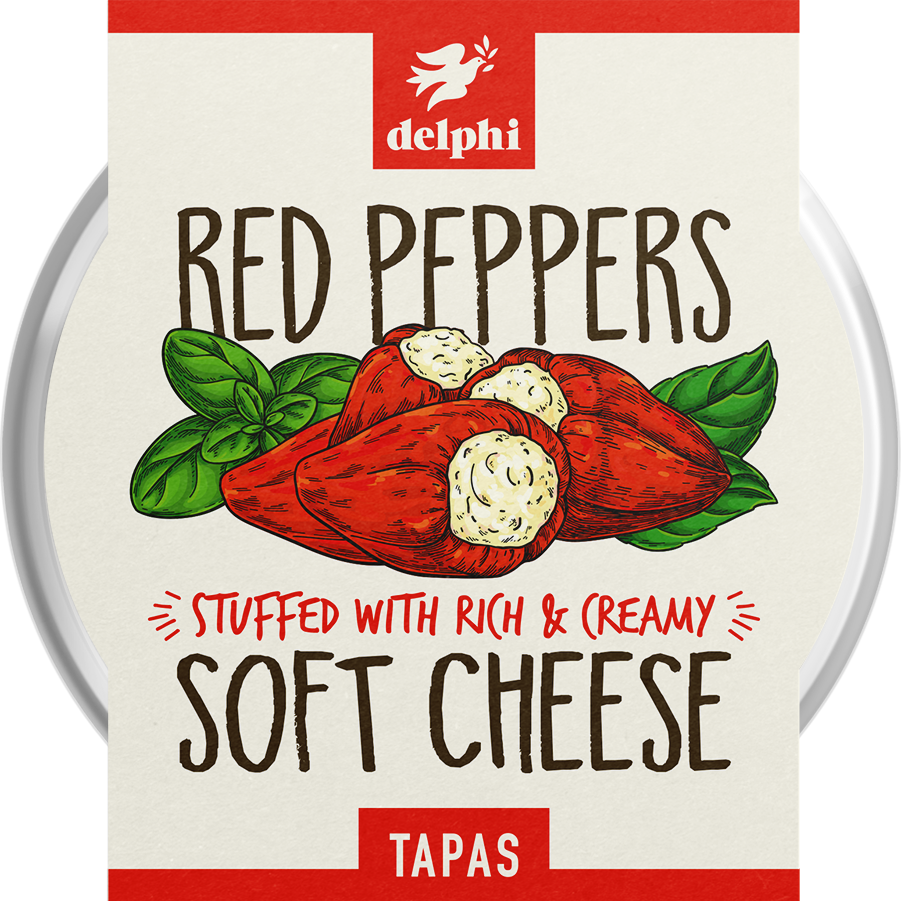 Delphi Olives and Tapas - Red Peppers Stuffed Feta 135g