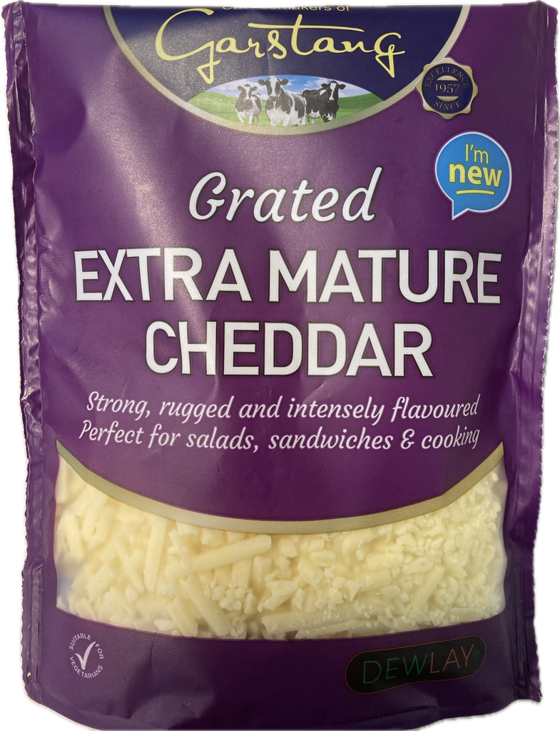 Dewlay Cheese - Grated Extra Mature Cheddar 180g