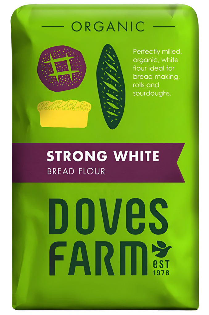 Doves Farm Flour - Organic Strong White Bread X 5 X 1.5kg