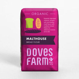 Doves Farm Flour - Organic Malthouse Bread Flour X 5 X 1kg