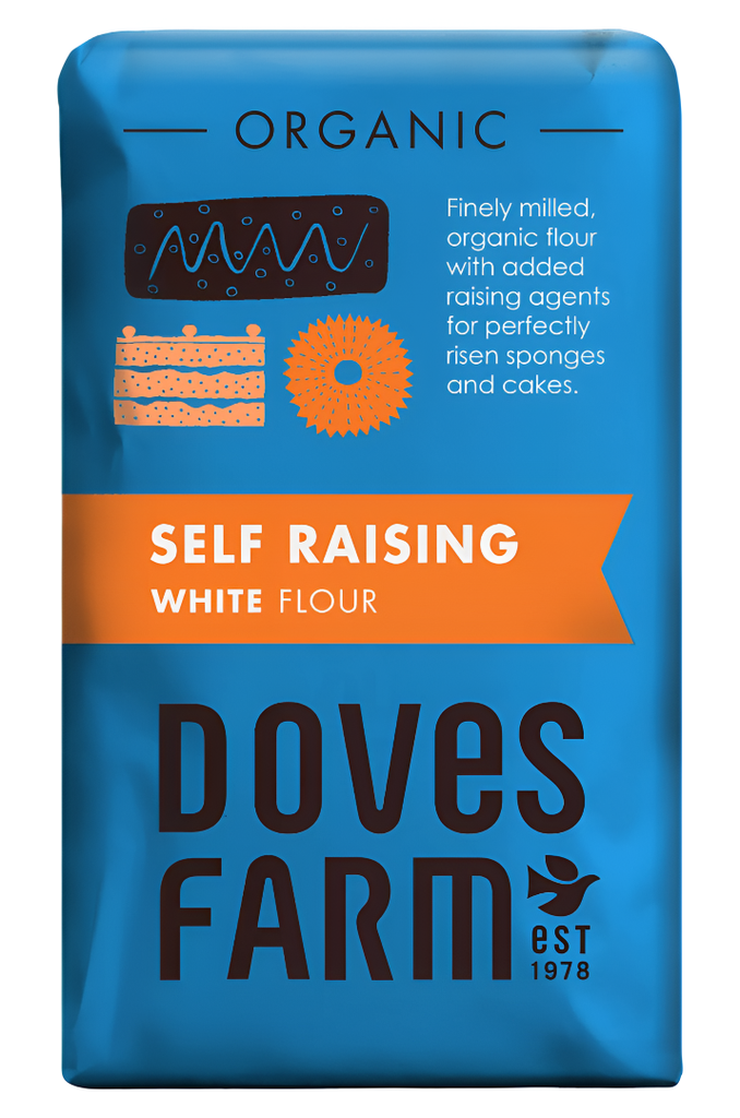 Doves Farm Flour - Organic Self Raising White Flour X 5 X 1kg