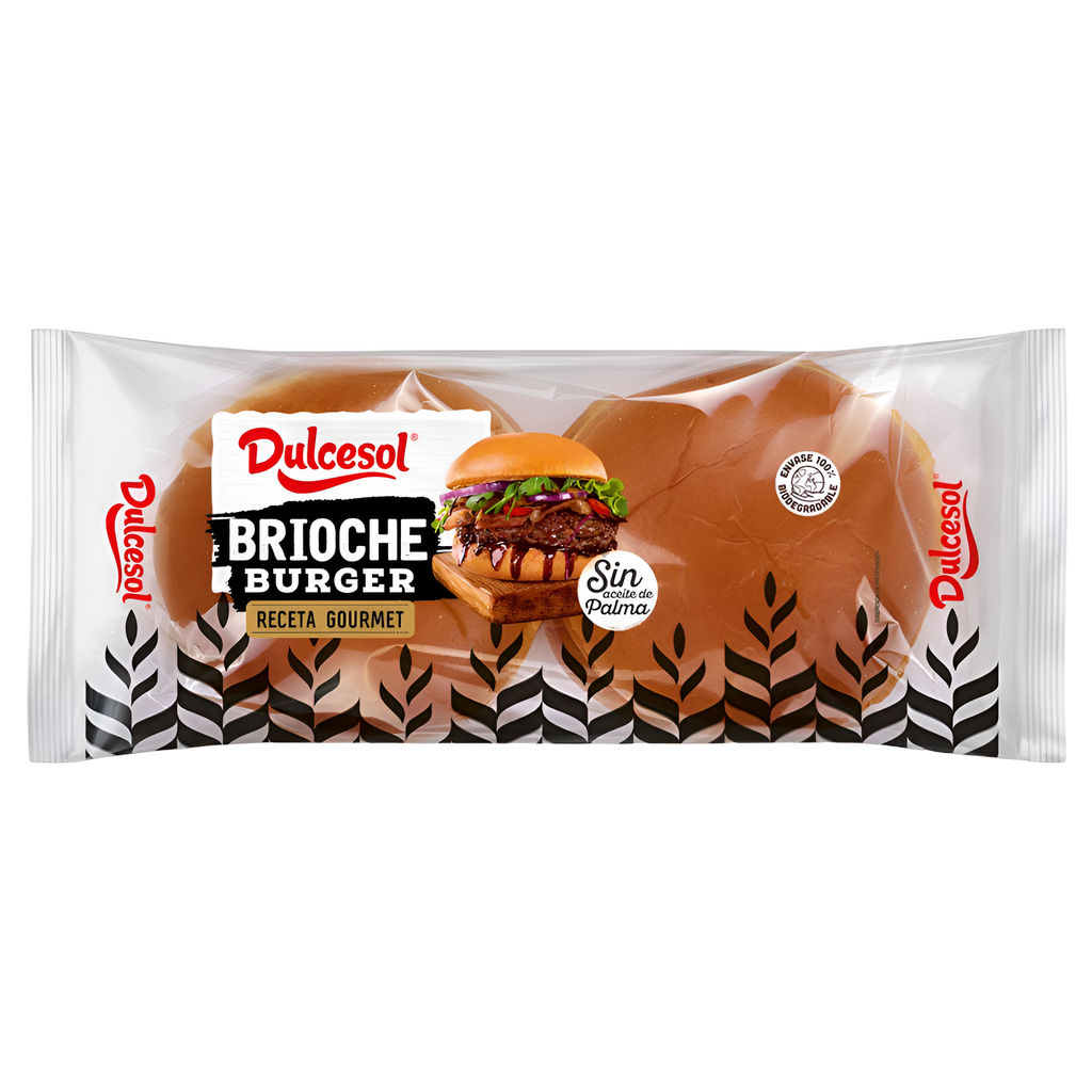 Dulcesol Brioche Burger Buns - Plain 4pc