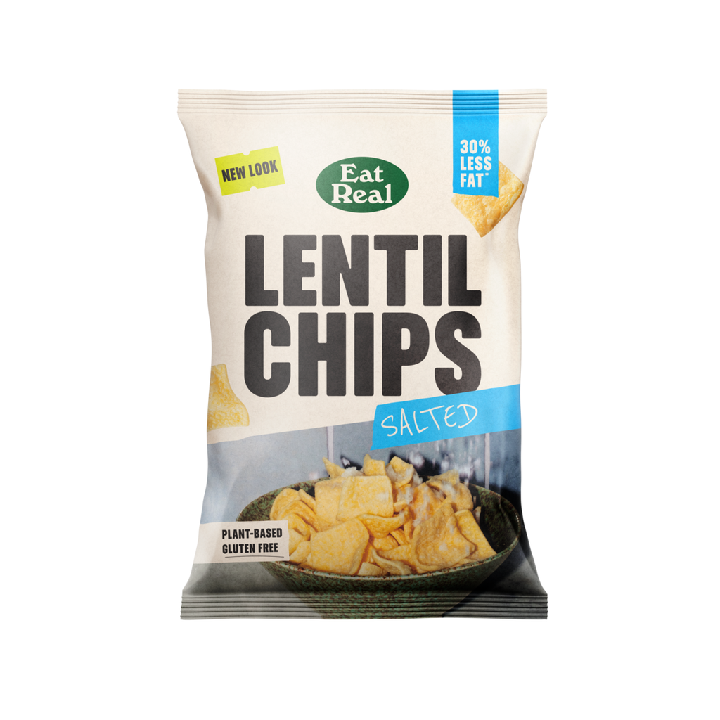 Eat Real Lentil Chips - Sea Salt X 10 X 95g