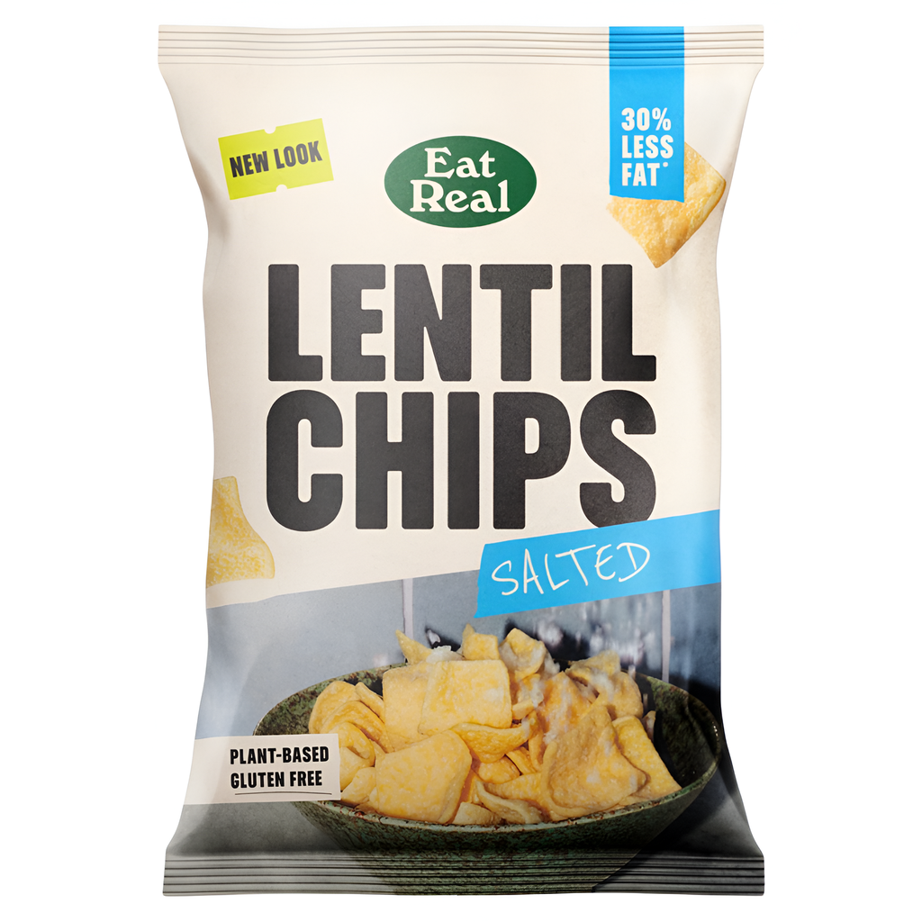 Eat Real Lentil Chips - Sea Salt X 10 X 95g
