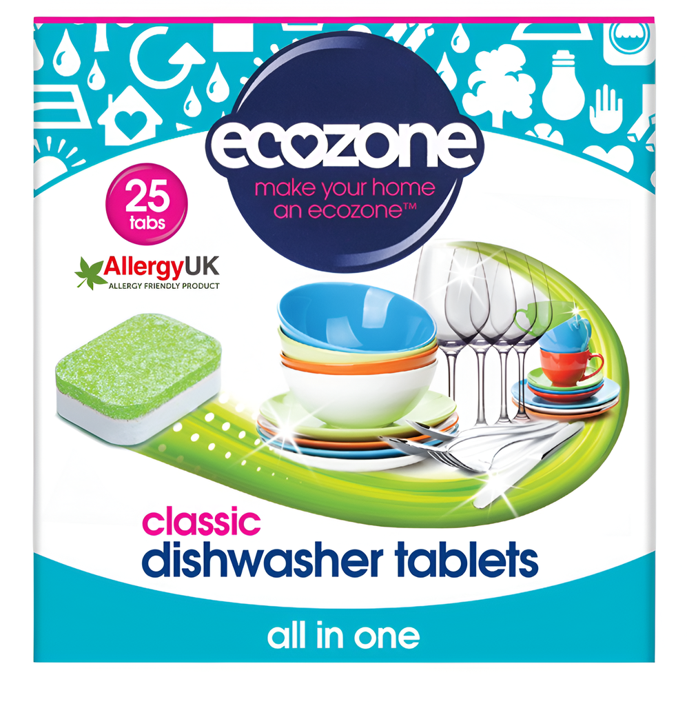 [10% OFF] Ecozone Cleaning Tablets - SMALL Dishwasher Classic 25 Tabs 500g