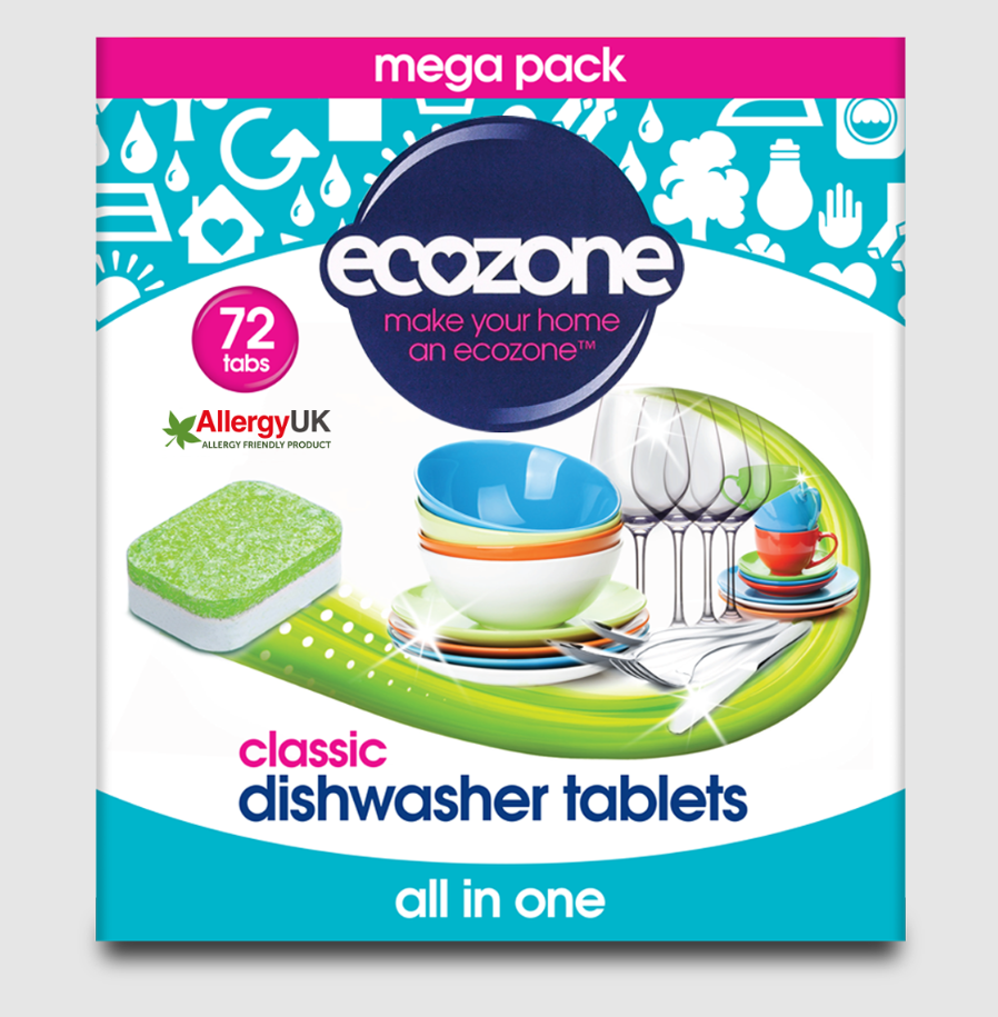 [10% OFF] Ecozone Cleaning Tablets - LARGE Dishwasher Classic 72 Tabs 1440g