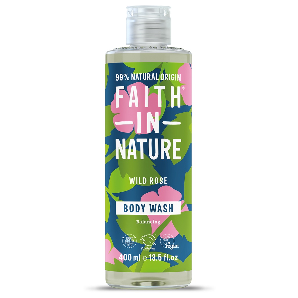 Faith In Nature Body Wash - Wild Rose X 6 X 400ml